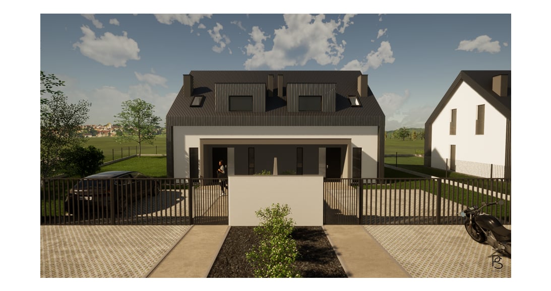 Wizualizacja budynku od przodu